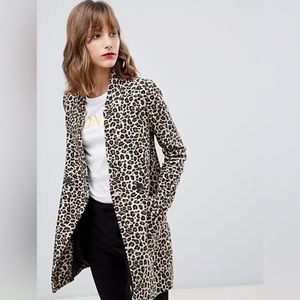 Leopard print spring coat